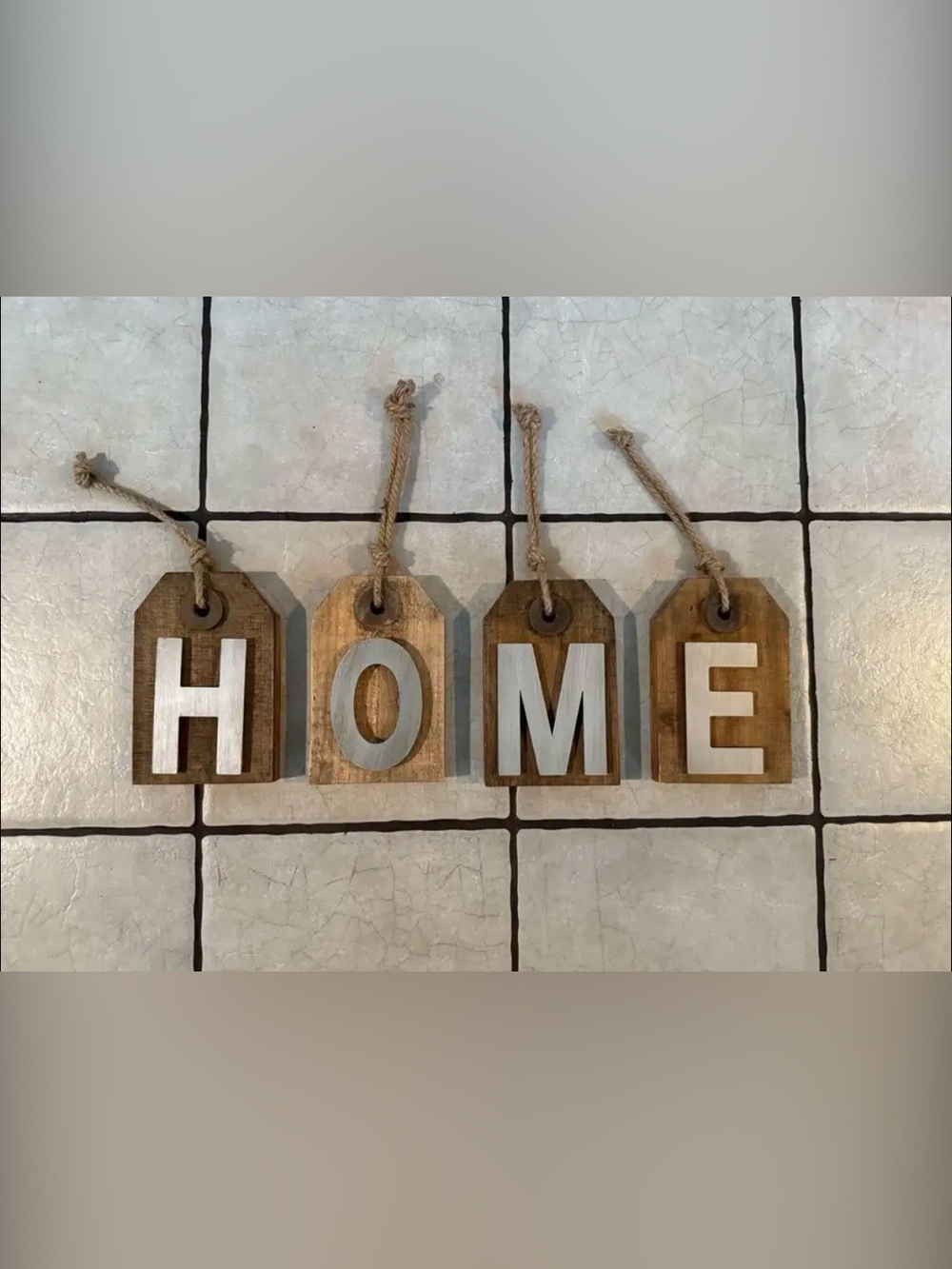 Wooden hanging letters